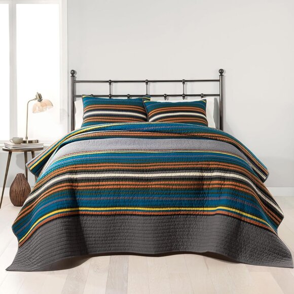 PENDLETON Olympic Park PIECED Twin QUILT SET - Picture 4 of 7